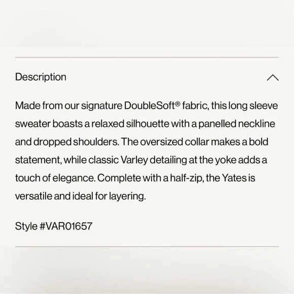 Varley Yates Half Zip Sweatshirt - Picture 8 of 12